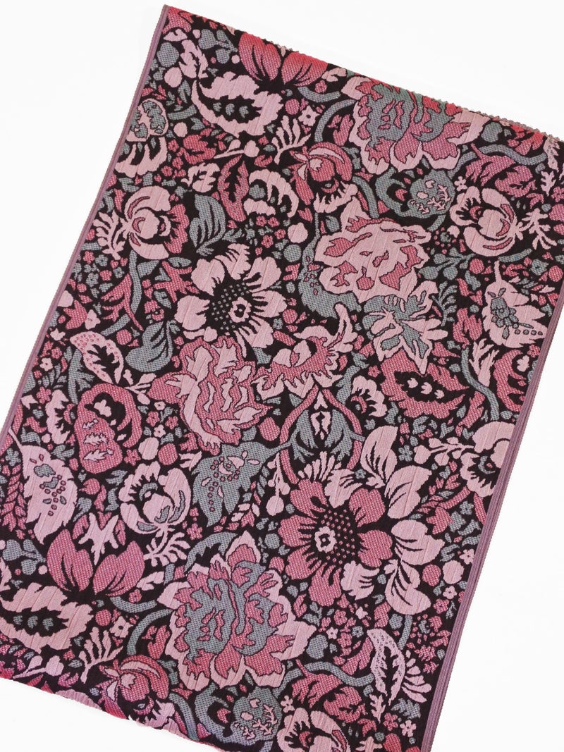 帯揚げ OA26-02-01 先染め花更紗（グリーンレッド）