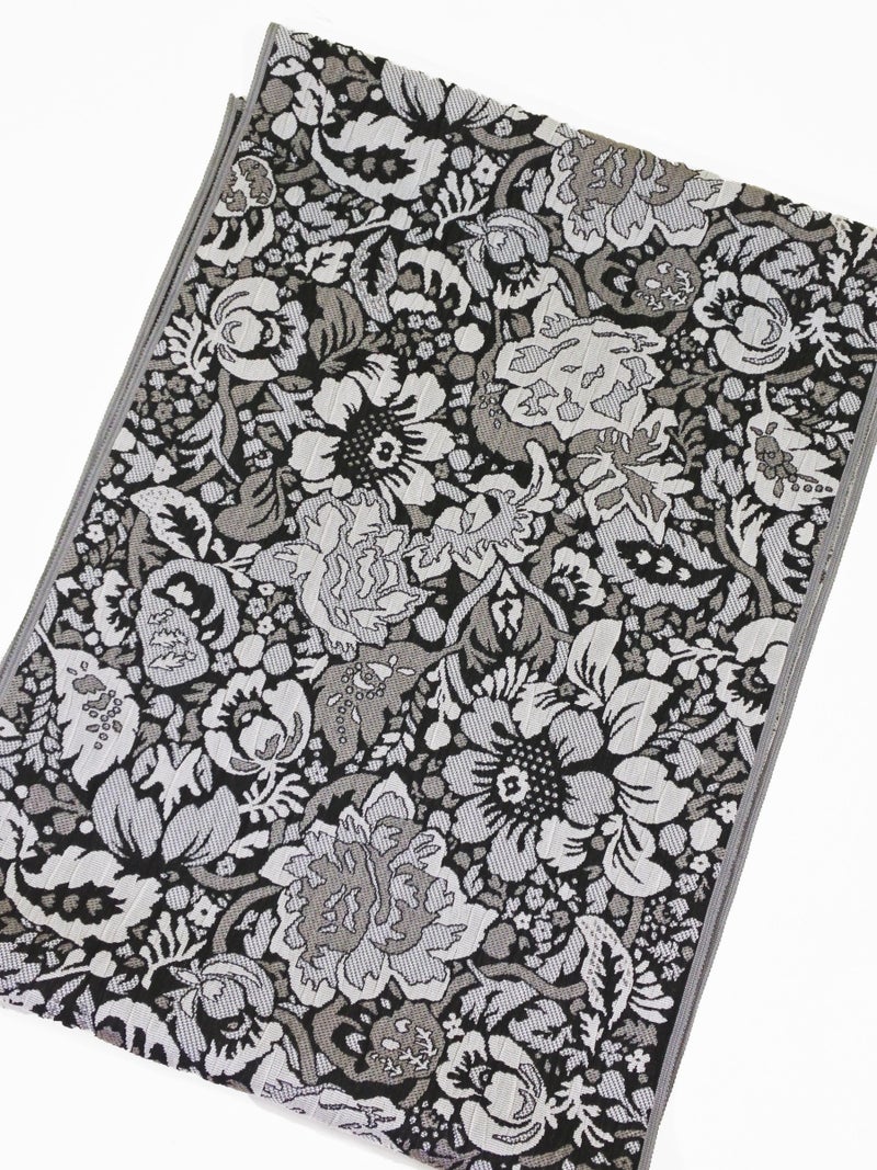 帯揚げ OA26-02-02 先染め花更紗（グレー）