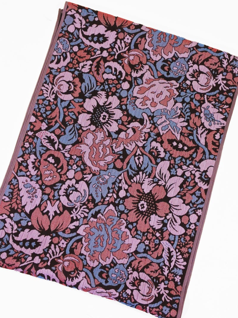 帯揚げ OA26-02-03 先染め花更紗（ブルーローズ）