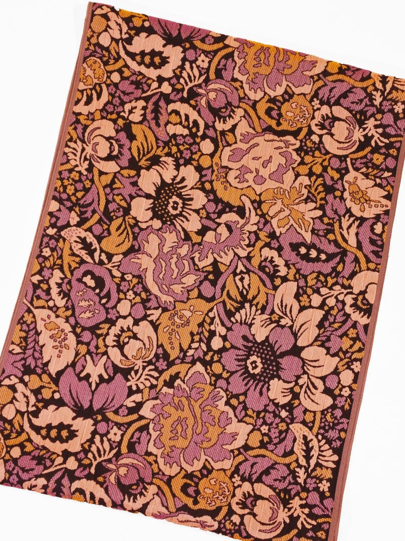  帯揚げ OA26-02-06 先染め花更紗（イエローベージュ）