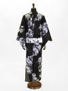 浴衣･J26-06-02 棘に花 黒 (プレタ)メンズ